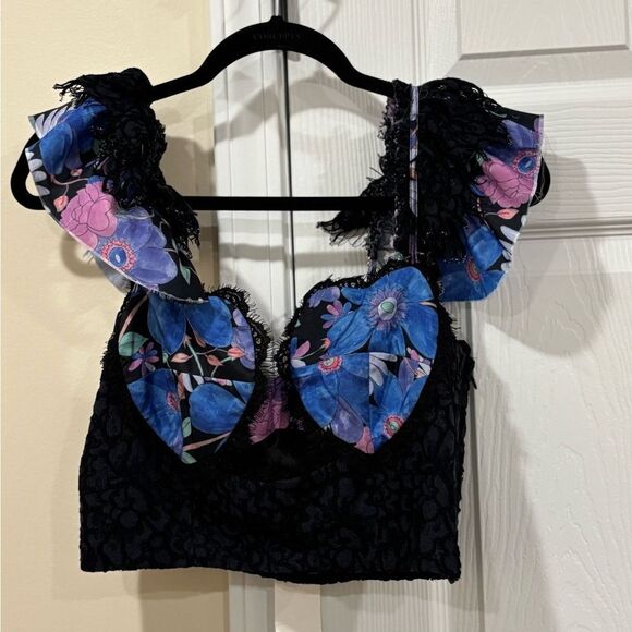 NWT Loveshack Fancy bustier. Natura Top Glowing Sea - Picture 2 of 5